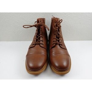 Frye and Co. Men's Kip Flat Heel Lace Up Boots Brush Brown Size 12M